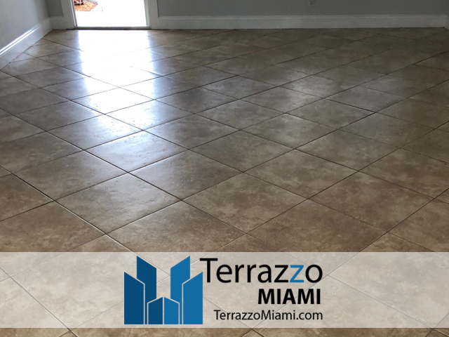 Terrazzo Tile Clean Polishing Miami